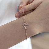 Clover Name Bracelet Personalized Nameplate Pendant Stainless Steel