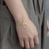 Clover Name Bracelet Personalized Nameplate Pendant Stainless Steel