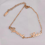 Stainless Steel Multi-Name Ladies Bracelet