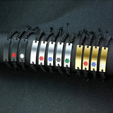 Engraved Medical Alert ID Bracelet Adjustable Cord Unisex