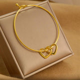 Adjustable Stainless Steel Heart Bracelet for Family