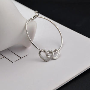 Adjustable Stainless Steel Heart Bracelet for Family
