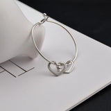 Adjustable Stainless Steel Heart Bracelet for Family