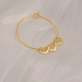 Adjustable Stainless Steel Heart Bracelet for Family