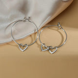 Adjustable Stainless Steel Heart Bracelet for Family
