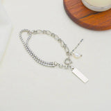 Engraved Bracelet Never Fade Diamond Claw Chain Adjustable Bangle