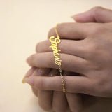Stainless Steel Cross Chain Name Bracelet for Women
