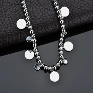 Engrave Old Man Round Card Diamond Bracelet