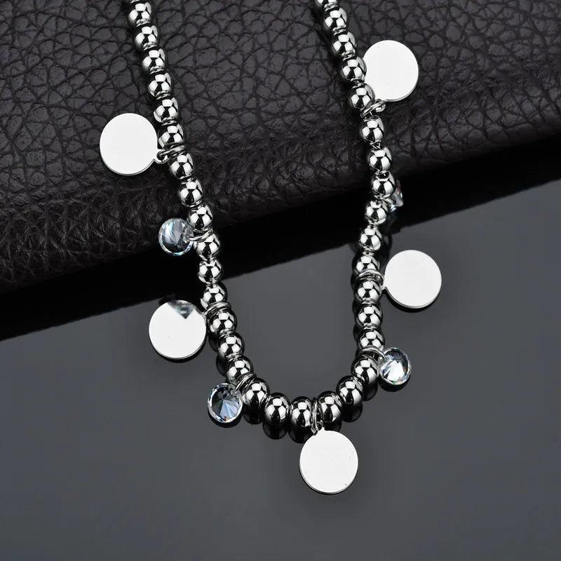 Engrave Old Man Round Card Diamond Bracelet