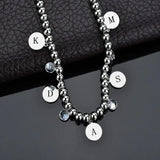 Engrave Old Man Round Card Diamond Bracelet
