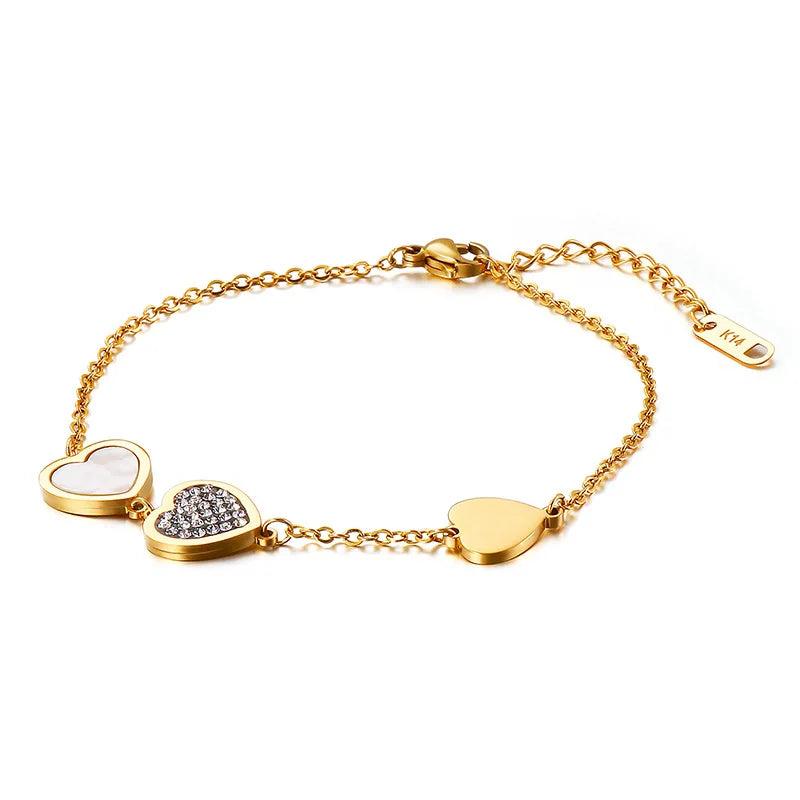 Custom Shell Name Bracelet, Silver Stainless Steel