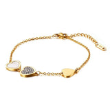 Custom Shell Name Bracelet, Silver Stainless Steel