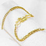 Personalized 5mm Cuban Frosted Name Bracelet Stainless Steel Women