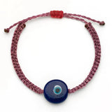 Natural Stone Mexican Style Eye Bracelet Hand Woven Rope Chain