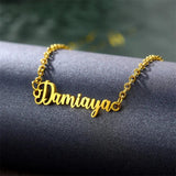 Personalized Nameplate Bracelet Stainless Steel Rose Bangle