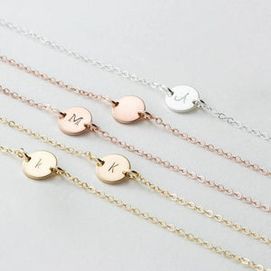 Initial Bracelet Stainless Steel Engraving Bridesmaid Gift