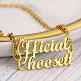 Personalized Double Name Bracelet for Women Stainless Steel Charms Nameplate Ban