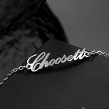 Custom Stainless Steel Name Bracelet for Women Men
