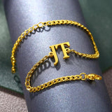 Personalized Name Bracelet 5mm Cuban Chain Stainless Steel Charms NK Bangle