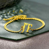Personalized Name Bracelet 5mm Cuban Chain Stainless Steel Charms NK Bangle