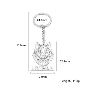 Sipuris Dog Name Keychain Personalized Stainless Steel Pet Key Ring