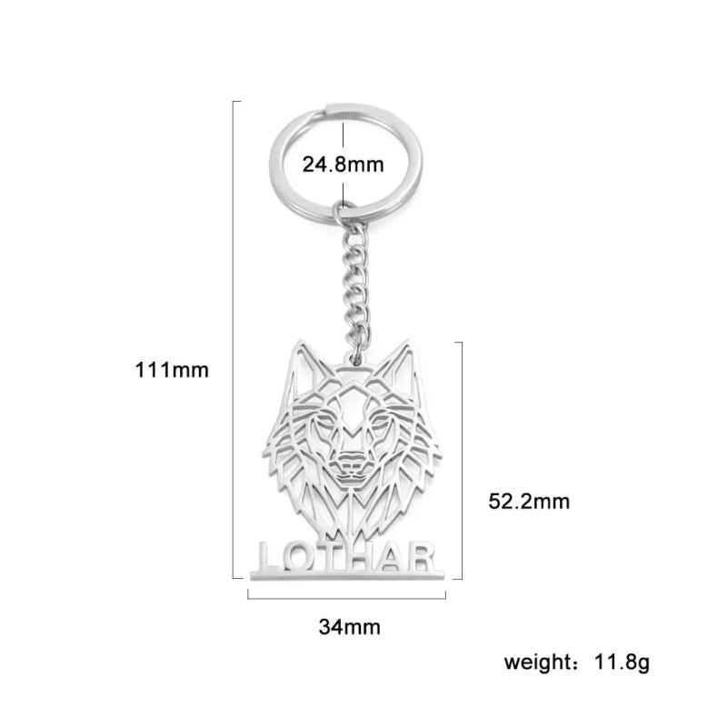 Sipuris Dog Name Keychain Personalized Stainless Steel Pet Key Ring