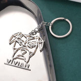 Sipuris Dog Name Keychain Personalized Stainless Steel Pet Key Ring