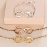 Personalized Name Infinite Bracelet for Women Stainless Steel Jewelry