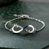Personalized Name Infinite Bracelet for Women Stainless Steel Jewelry