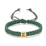 Mom's A-Z Charm Bracelet Braided Rope Personalized Adjustable Gift Letter Beads