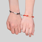 Custom Magnetic Couple Bracelets with Key Date Friendship Rope Brac