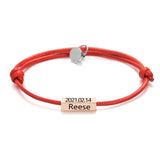 Custom Magnetic Couple Bracelets with Key Date Friendship Rope Brac