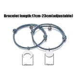 Personalized Couple Bracelets Engraved Name Date Sun Moon Magnetic Clasps