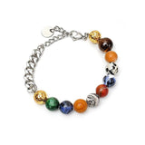 Personalized Nature Beads Bracelets with Engraved Name & Date