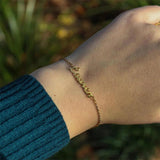 Custom Stainless Steel Name Bracelet for Her - Personalized Letter Charm Jewelry