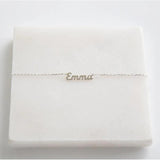 Custom Stainless Steel Name Bracelet for Her - Personalized Letter Charm Jewelry
