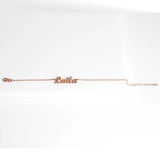 Custom Stainless Steel Name Bracelet for Her - Personalized Letter Charm Jewelry