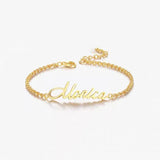 Stainless Steel Letter Bracelet for Women