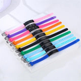 Colorful Silicone Rudder Bracelet Personalized Stainless Steel Name ID Bangle