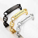 Personalized Name Bracelet Stainless Steel Adjustable Nameplate