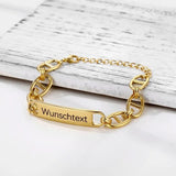 Personalized Name Bracelet Stainless Steel Adjustable Nameplate