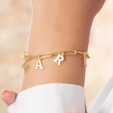 Stainless Steel Initial Letter Bracelet Personalized for Women