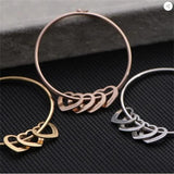 Names Bracelet - Heart Carved Family Member Name Pendant