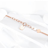 Stainless Steel Bracelet For Women Round Square Bracelet Rose Gold/Silver Bangle