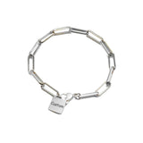 Name Bracelet With Square Pendant Stainless Steel Women Jewelry