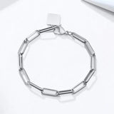 Name Bracelet With Square Pendant Stainless Steel Women Jewelry