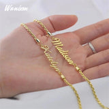 Personalized Stainless Steel Name Chain Bracelet