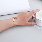 Personalized Heart Bracelet Stainless Steel Chain Gift for Women