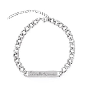 Personalized Stainless Steel Nameplate Bracelet