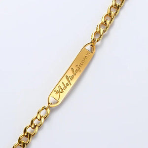 Personalized Stainless Steel Nameplate Bracelet